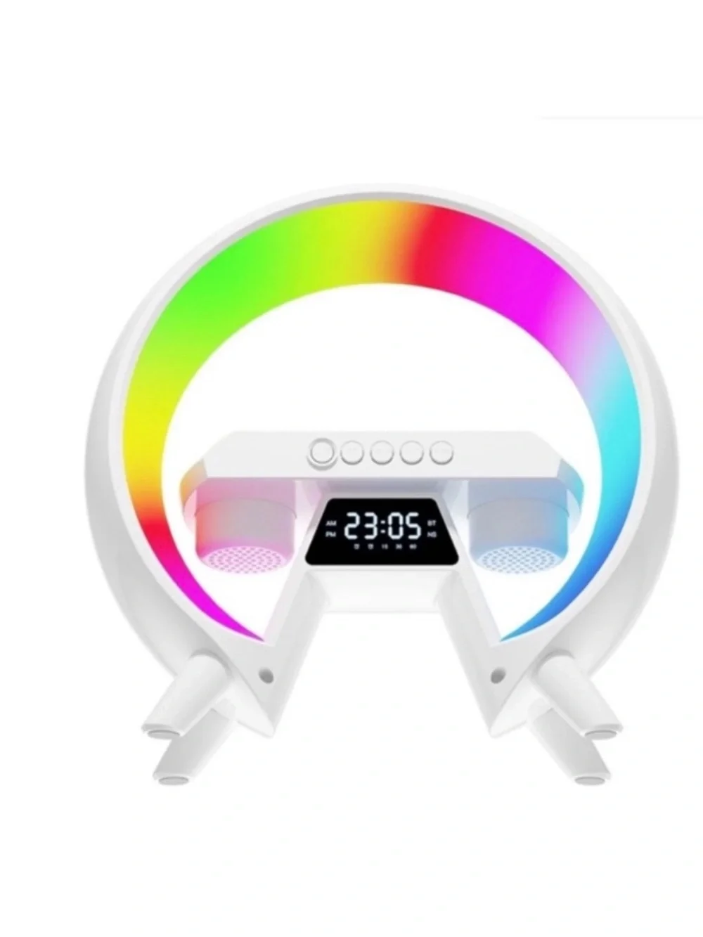 🆕- Led Wireless Charging Speaker/Lamp, Alarm Clock, Sound Machine, Light Modes